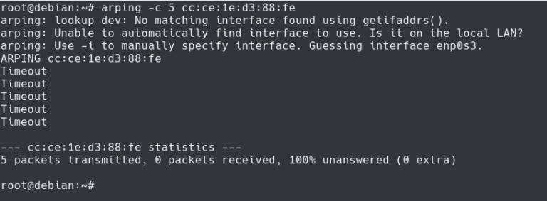 Arping Command on Linux Explained – Junos Notes