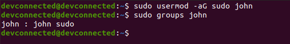 Adding a user to administrators-add-user-sudo