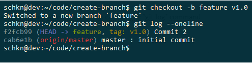 git create branch from another