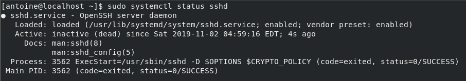 Disabling your SSH server stop-server