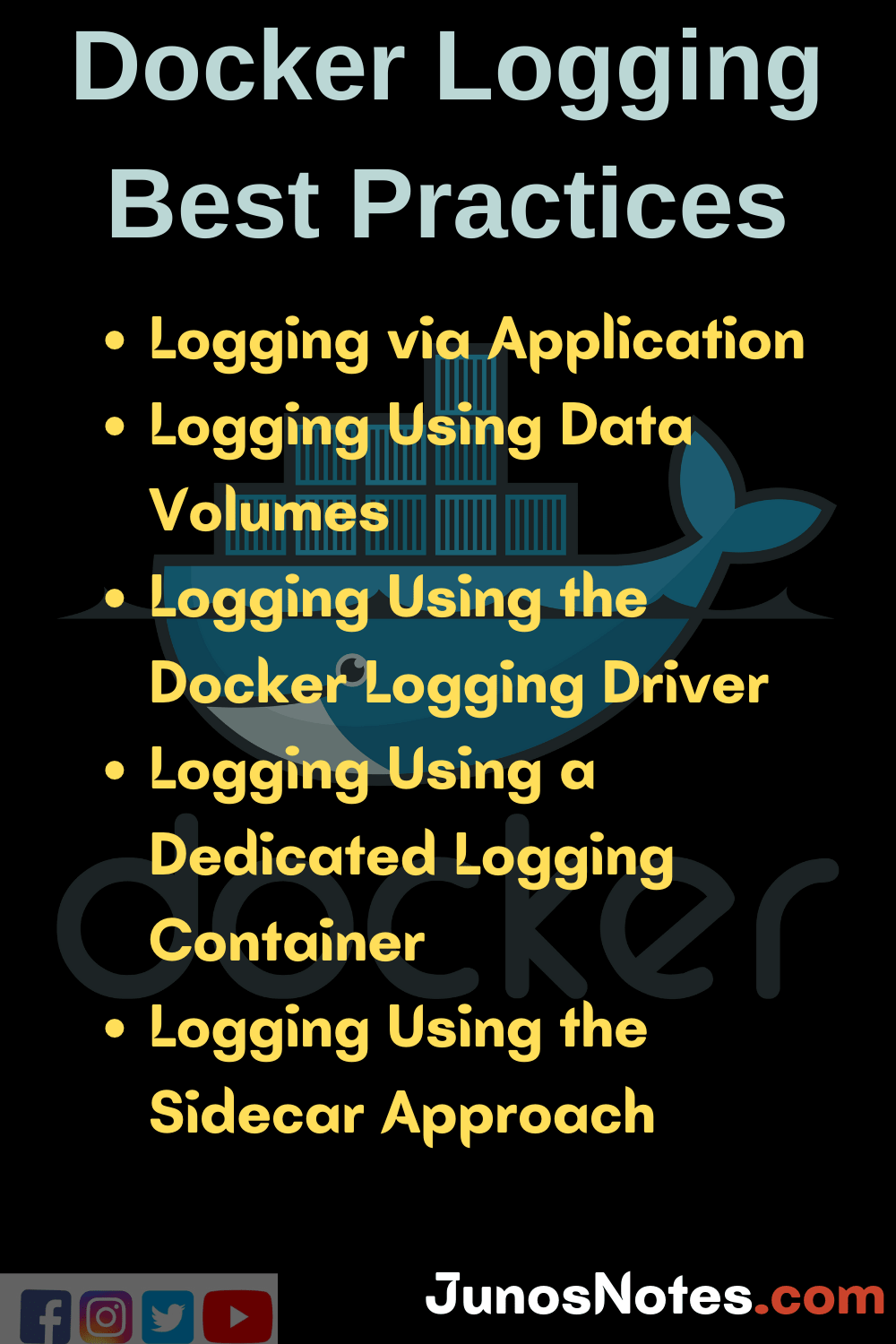 Docker logging best practices