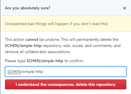 How To Delete a GitHub Repository delete-2