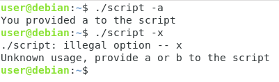 Parsing script options using getopts flags