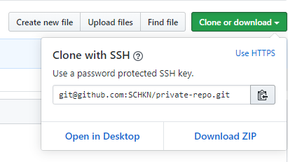 Test GitHub SSH keys clone-download