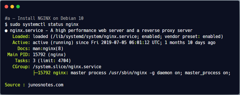 a – Install NGINX on Debian 10
