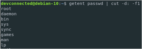 a – List Usernames with getent-passwd