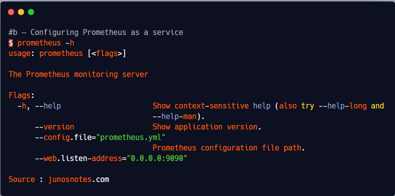 b – Configuring Prometheus as a service