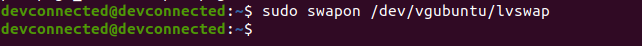 c – Enabling your swap partition swapon-active